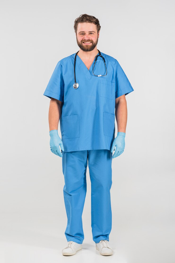 Healthcare professionals in newly designed uniforms at Al-Manar Medical Center in Riyadh